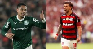 Quem é mais decisivo? Veja estatísticas de Vitor Roque e Arrascaeta